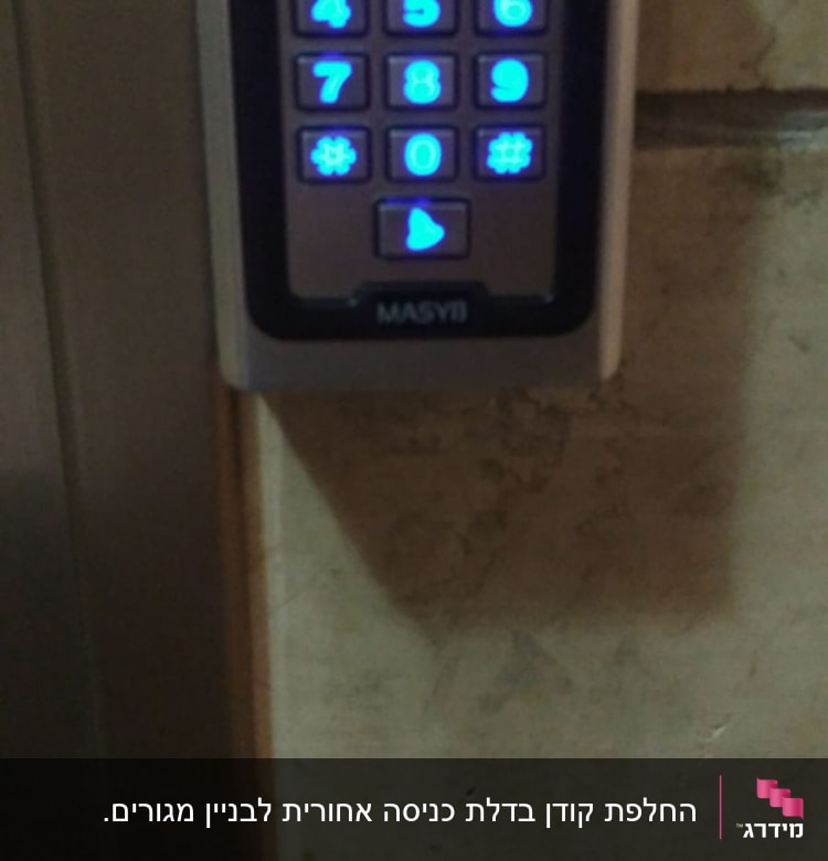 לוח מקשים מואר עם מספרים וכפתורים